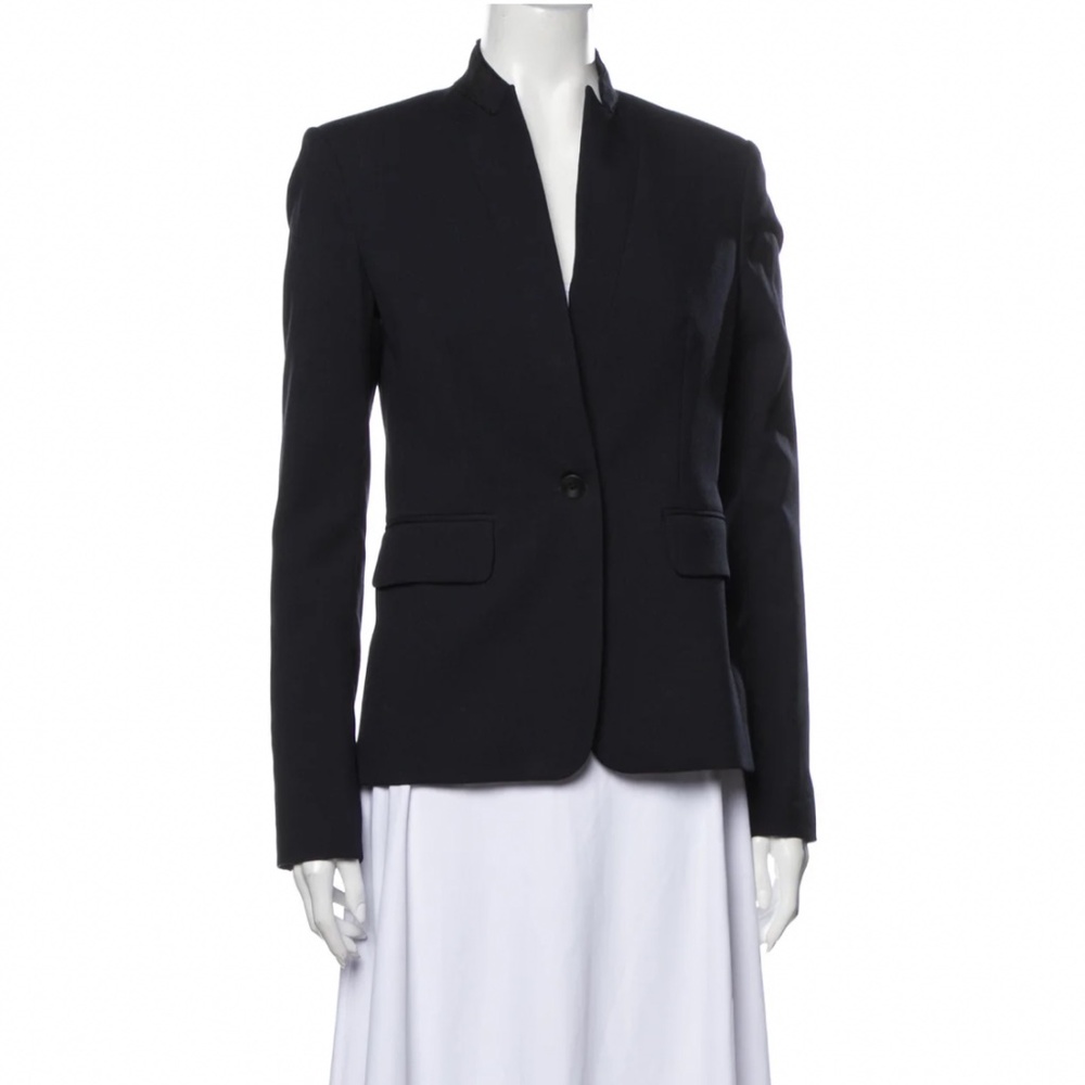 rag & bone navy Single-Button Tailored Blazer